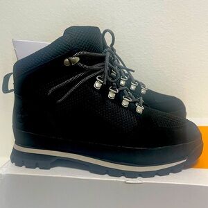 Timberland black euro hiker boots